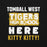 Close-up view of Tomball West High School Tigers Black Classic Unisex Sweatshirt 231