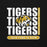 Close-up view of Tomball West High School Tigers Black Classic Unisex Sweatshirt 235