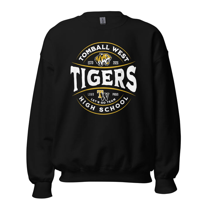Tomball West High School Tigers Black Classic Unisex Sweatshirt 218