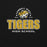 Close-up view of Tomball West High School Tigers Black Classic Unisex Sweatshirt 222