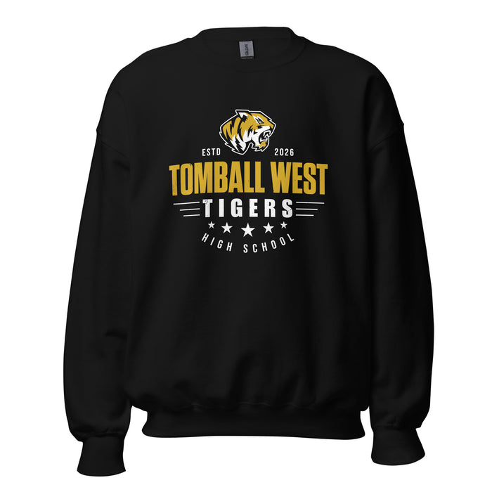 Tomball West High School Tigers Black Classic Unisex Sweatshirt 217