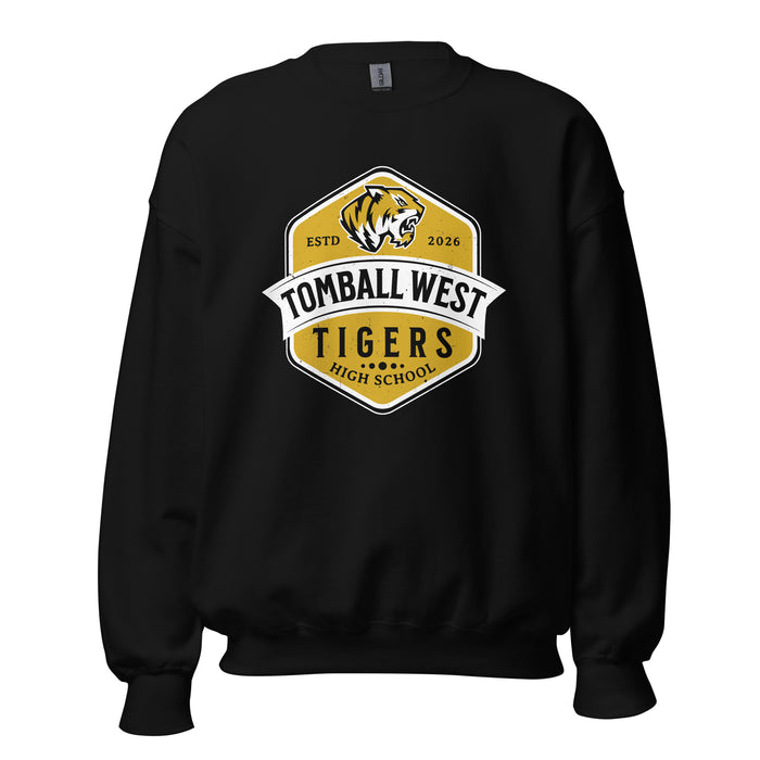 Tomball West High School Tigers Black Classic Unisex Sweatshirt 209