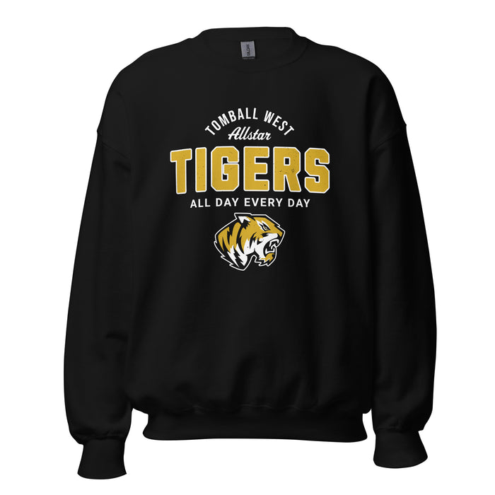 Tomball West High School Tigers Black Classic Unisex Sweatshirt 040