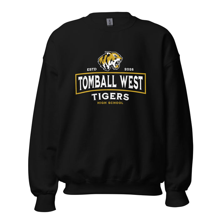 Tomball West High School Tigers Black Classic Unisex Sweatshirt 202
