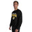 Man wearing Tomball West High School Tigers Black Classic Unisex Sweatshirt 234