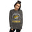 Woman wearing Tomball West High School Tigers Dark Grey Classic Unisex Sweatshirt 208