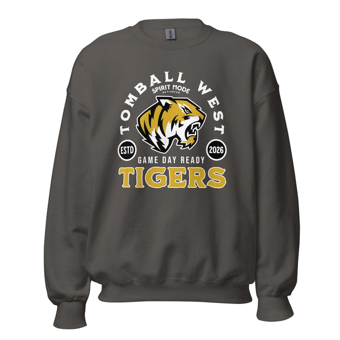 Tomball West High School Tigers Dark Grey Classic Unisex Sweatshirt 208