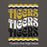 Close-up view of Tomball West High School Tigers Dark Grey Classic Unisex Sweatshirt 227