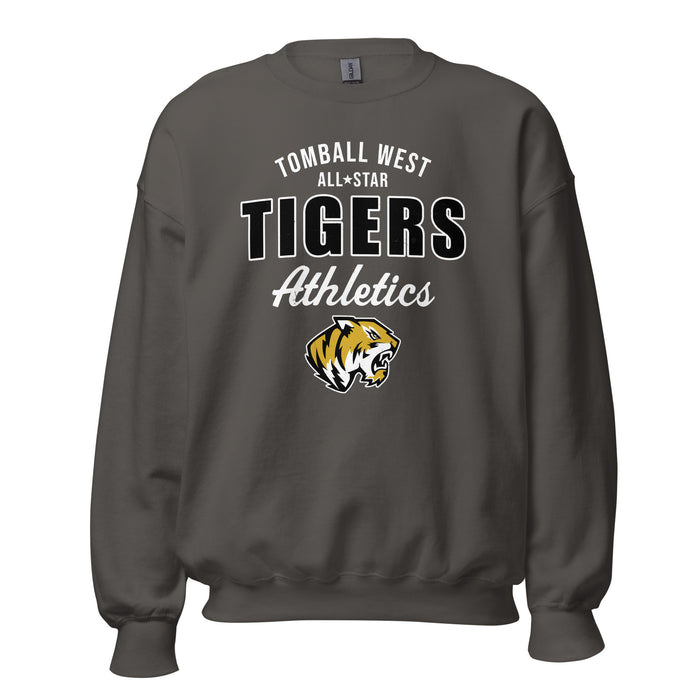 Tomball West High School Tigers Dark Grey Classic Unisex Sweatshirt 034