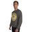 Man wearing Tomball West High School Tigers Dark Grey Classic Unisex Sweatshirt 216