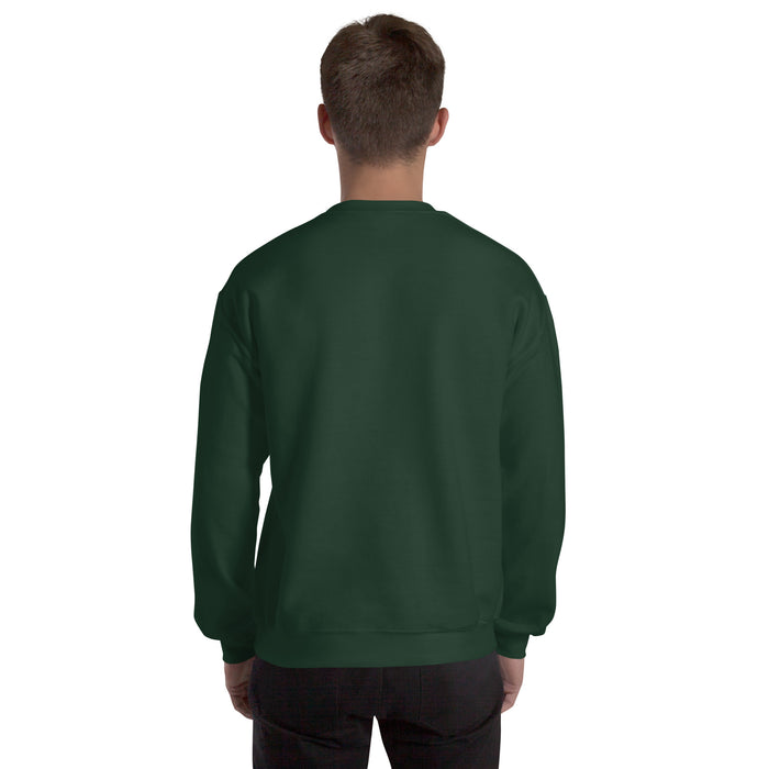 Back view of The Woodlands High School Highlanders Forest Green Classic Unisex Sweatshirt 207