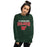 Woman wearing The Woodlands High School Highlanders Forest Green Classic Unisex Sweatshirt 234