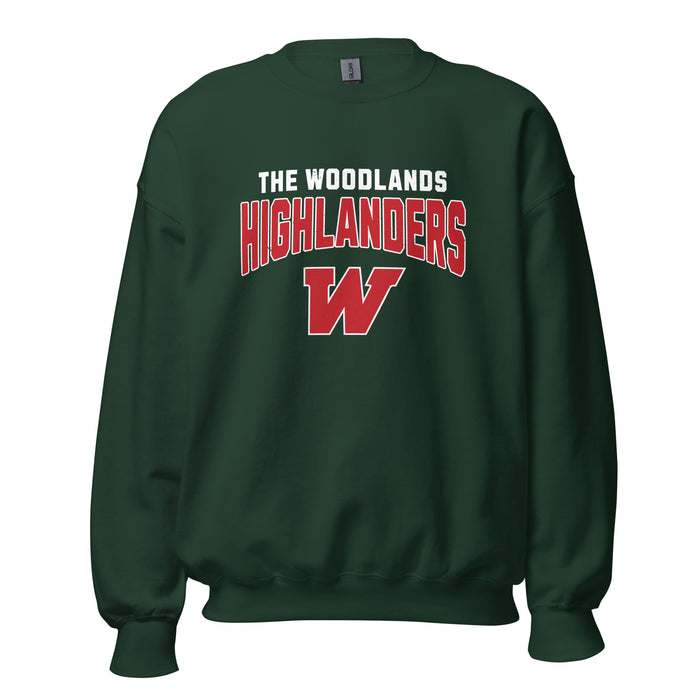 The Woodlands High School Highlanders Forest Green Classic Unisex Sweatshirt 234