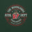 Close-up view of The Woodlands High School Highlanders Forest Green Classic Unisex Sweatshirt 201