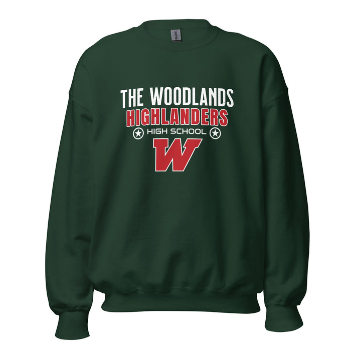 The Woodlands High School Highlanders Forest Green Classic Unisex Sweatshirt 003