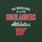Close-up view of The Woodlands High School Highlanders Forest Green Classic Unisex Sweatshirt 034
