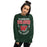 Woman wearing The Woodlands High School Highlanders Forest Green Classic Unisex Sweatshirt 204