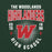 Close-up view of The Woodlands High School Highlanders Forest Green Classic Unisex Sweatshirt 204