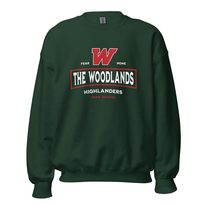 The Woodlands High School Highlanders Forest Green Classic Unisex Sweatshirt 202