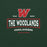 Close-up view of The Woodlands High School Highlanders Forest Green Classic Unisex Sweatshirt 202