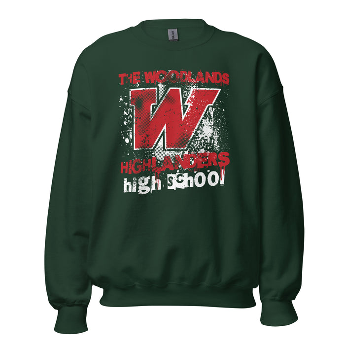 The Woodlands High School Highlanders Forest Green Classic Unisex Sweatshirt 205