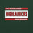 Close-up view of The Woodlands High School Highlanders Forest Green Classic Unisex Sweatshirt 098