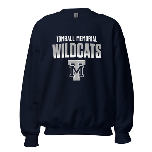 Tomball Memorial High School Wildcats Navy Classic Unisex Sweatshirt 024