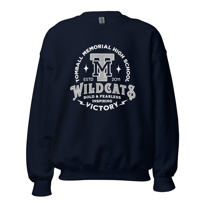 Tomball Memorial High School Wildcats Navy Classic Unisex Sweatshirt 206