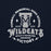 Close-up view of Tomball Memorial High School Wildcats Navy Classic Unisex Sweatshirt 206