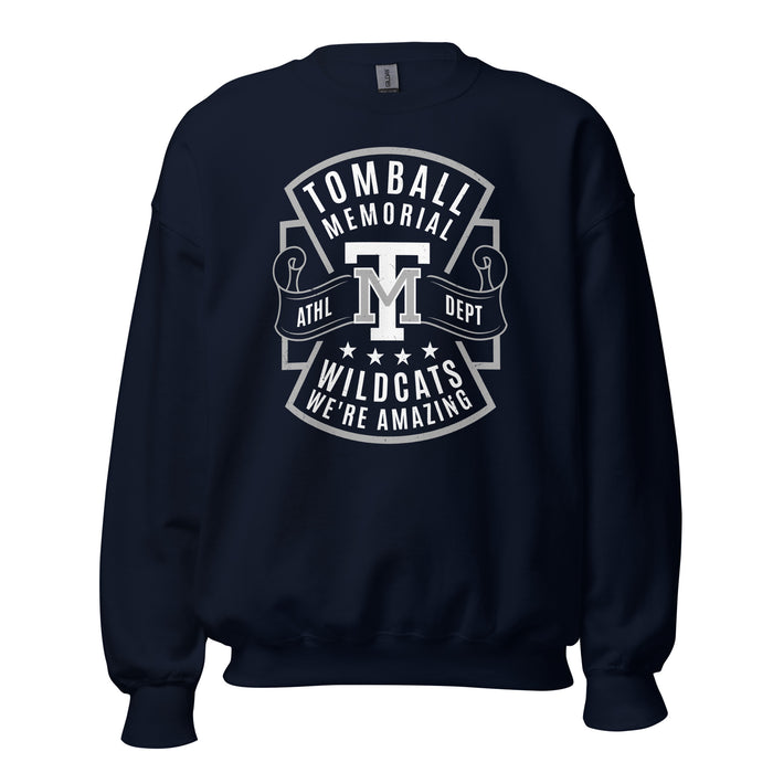 Tomball Memorial High School Wildcats Navy Classic Unisex Sweatshirt 207