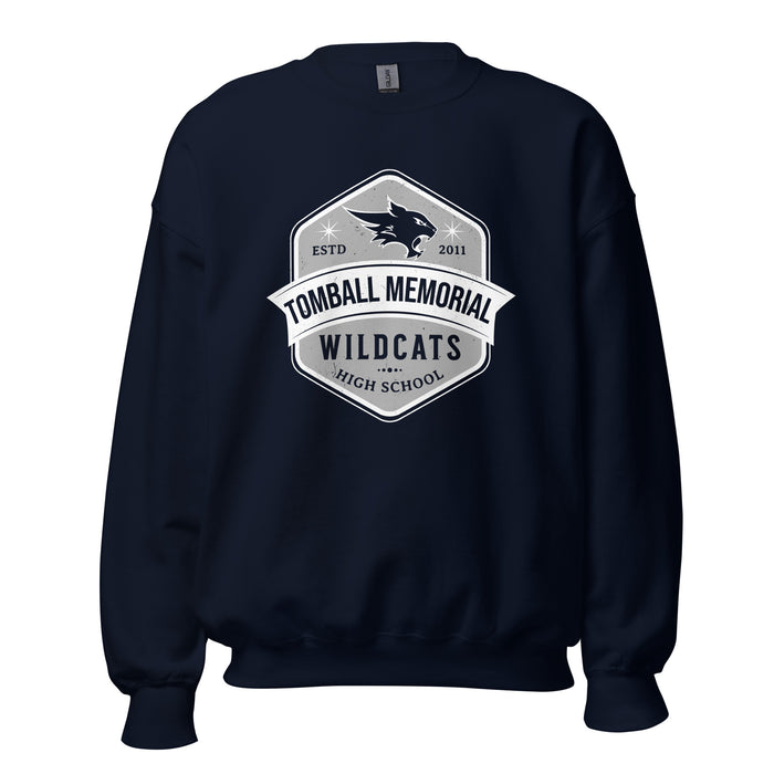 Tomball Memorial High School Wildcats Navy Classic Unisex Sweatshirt 209