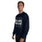 Man wearing Tomball Memorial High School Wildcats Navy Classic Unisex Sweatshirt 233