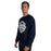 Man wearing Tomball Memorial High School Wildcats Navy Classic Unisex Sweatshirt 209