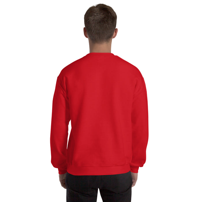 Back view of Tomball High School Cougars Red Classic Unisex Sweatshirt 012