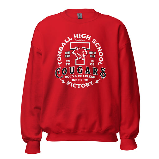 Tomball High School Cougars Red Classic Unisex Sweatshirt 206