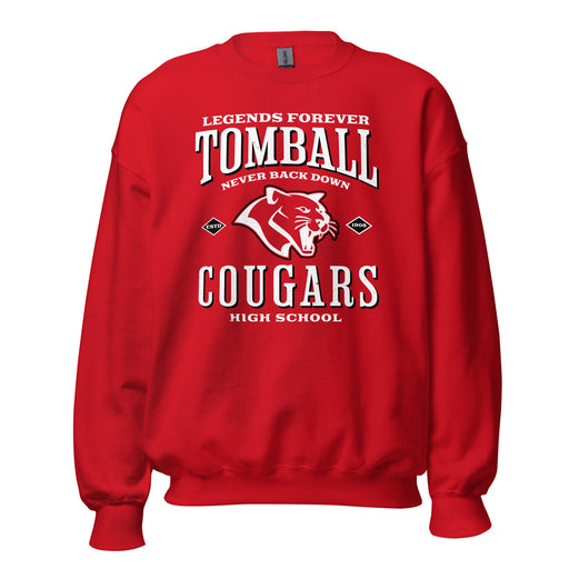 Tomball High School Cougars Red Classic Unisex Sweatshirt 230
