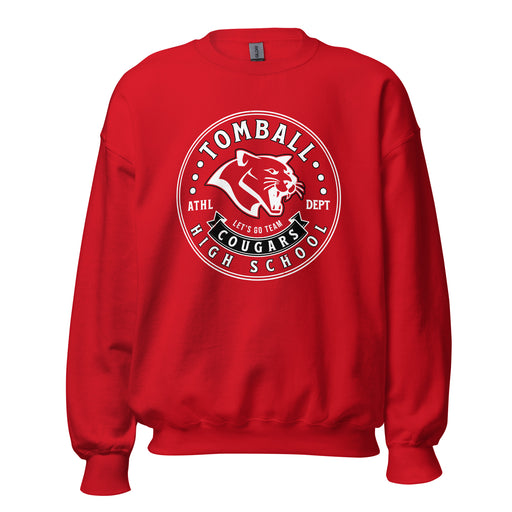 Tomball High School Cougars Red Classic Unisex Sweatshirt 215