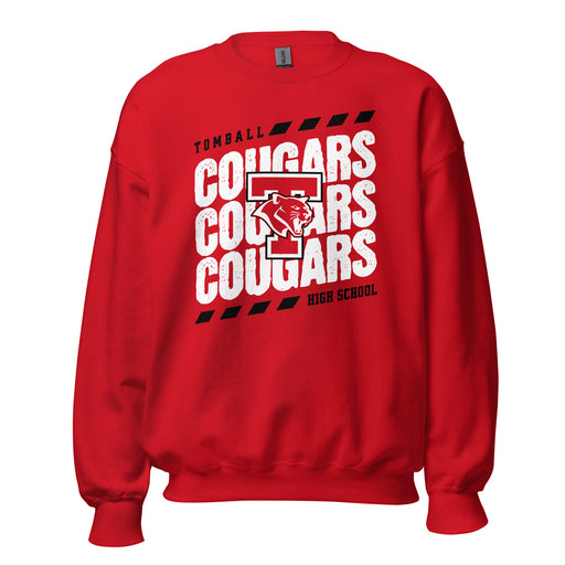 Tomball High School Cougars Red Classic Unisex Sweatshirt 223