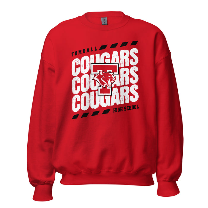 Tomball High School Cougars Red Classic Unisex Sweatshirt 223