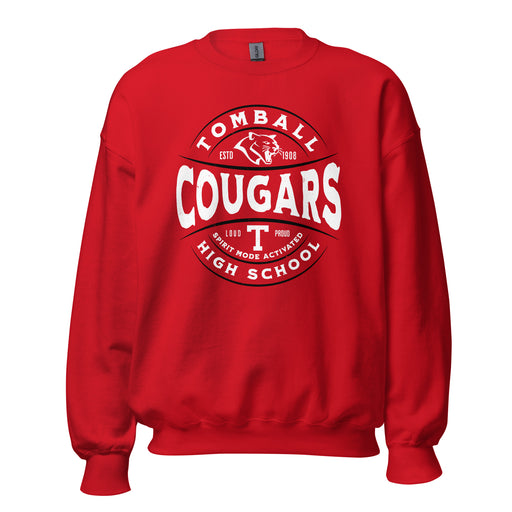Tomball High School Cougars Red Classic Unisex Sweatshirt 218