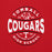 Close-up view of Tomball High School Cougars Red Classic Unisex Sweatshirt 218
