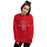 Woman wearing Tomball High School Cougars Red Classic Unisex Sweatshirt 201