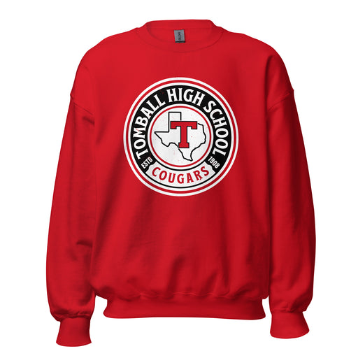 Tomball High School Cougars Red Classic Unisex Sweatshirt 220