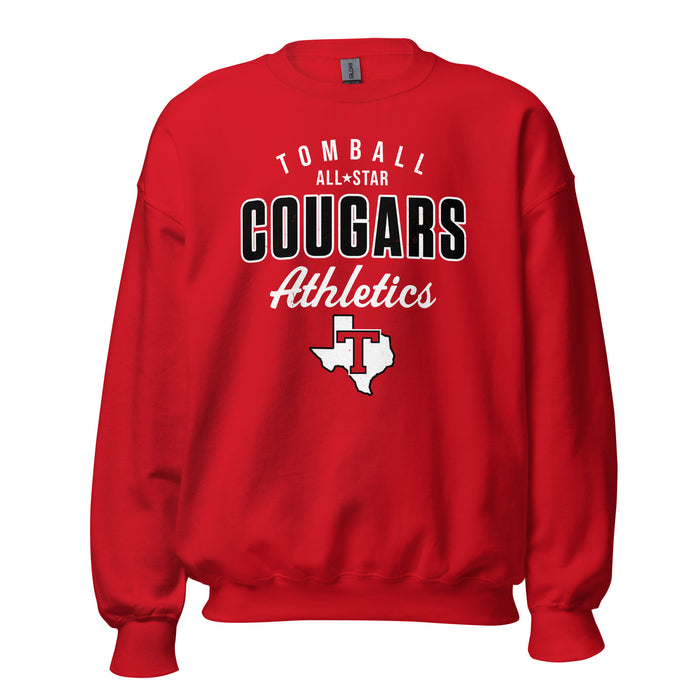 Tomball High School Cougars Red Classic Unisex Sweatshirt 034