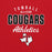 Close-up view of Tomball High School Cougars Red Classic Unisex Sweatshirt 034