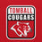 Close-up view of Tomball High School Cougars Red Classic Unisex Sweatshirt 011