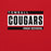 Close-up view of Tomball High School Cougars Red Classic Unisex Sweatshirt 098