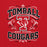 A red graphic print featuring the words 'TOMBALL HIGH SCHOOL COUGARS' in black and white collegiate lettering, with a white cougar head inside a large outlined 'T' and decorative flourishes. Tomball High School Cougars Red Classic Unisex Sweatshirt 012
