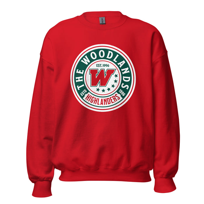 The Woodlands High School Highlanders Red Classic Unisex Sweatshirt 220