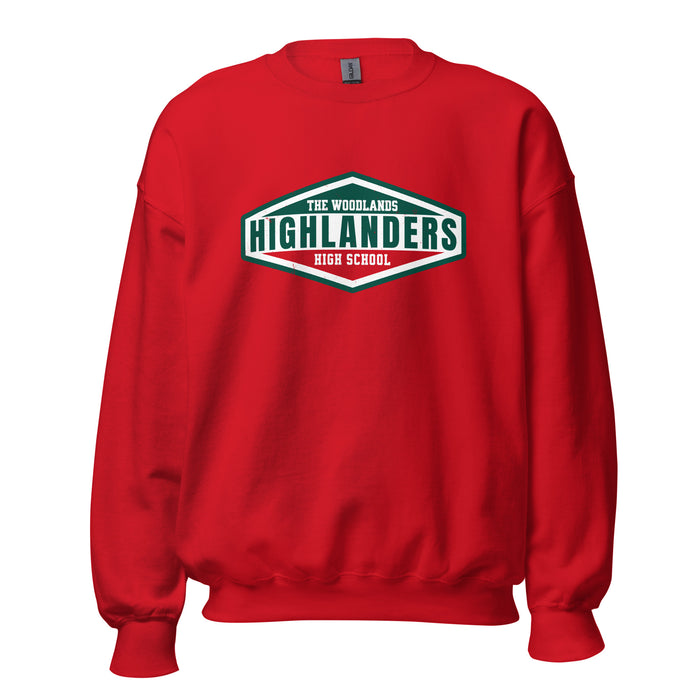 The Woodlands High School Highlanders Red Classic Unisex Sweatshirt 009